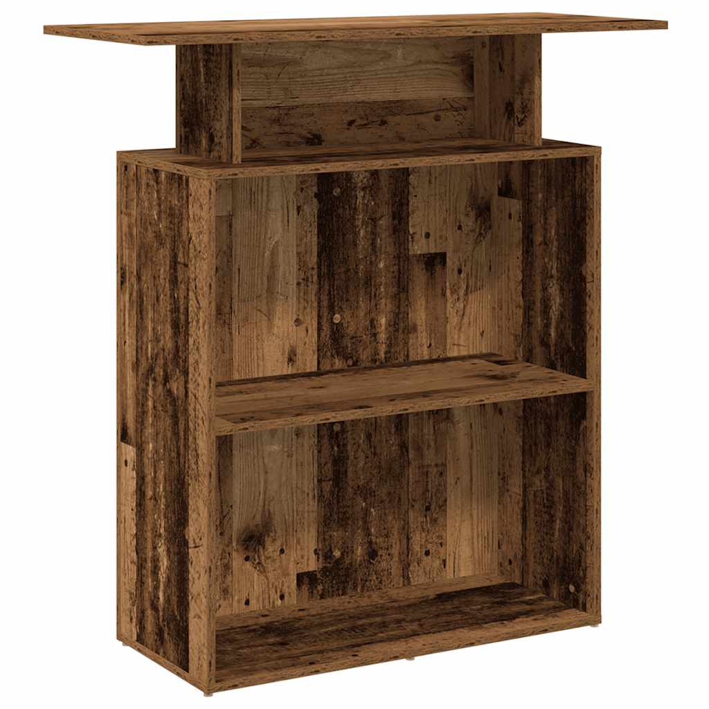 Bureau de réception vieux bois 100x40x104 cm bois d'ingénierie - XIOS