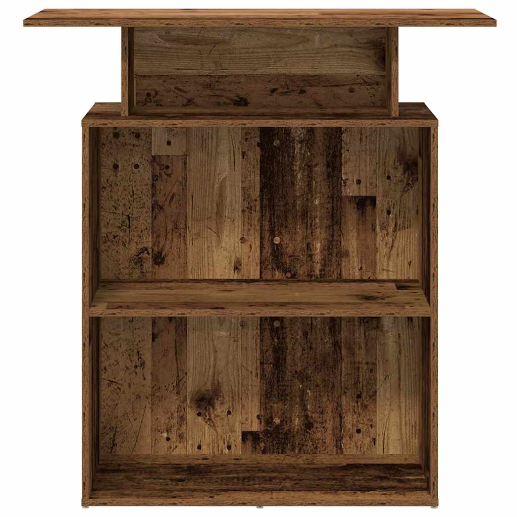 Bureau de réception vieux bois 100x40x104 cm bois d'ingénierie - XIOS