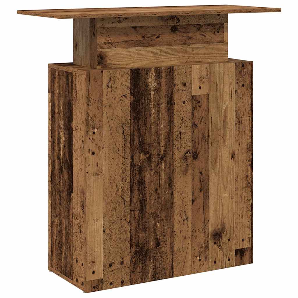 Bureau de réception vieux bois 100x40x104 cm bois d'ingénierie - XIOS