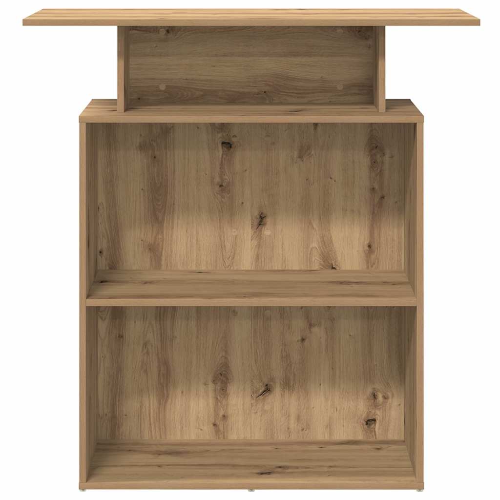 Bureau réception chêne artisanal 100x40x104 cm bois ingénierie - XIOS