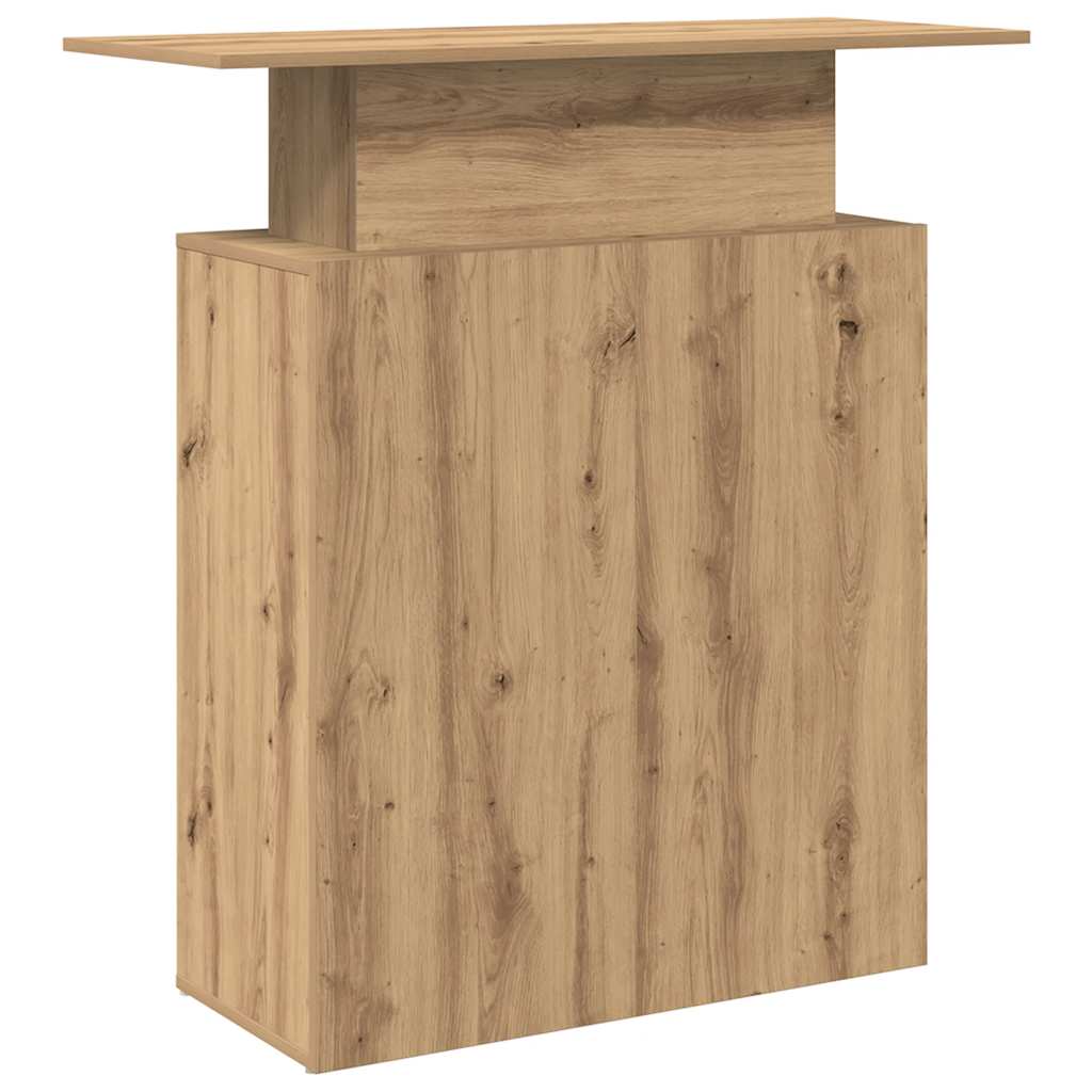 Bureau réception chêne artisanal 100x40x104 cm bois ingénierie - XIOS