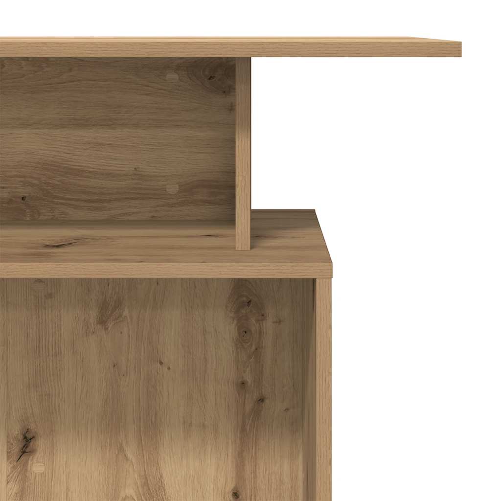 Bureau réception chêne artisanal 100x40x104 cm bois ingénierie - XIOS