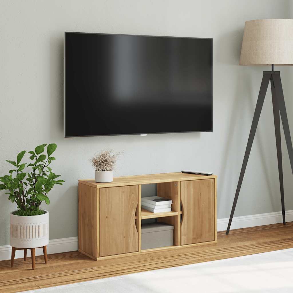 Meuble TV ODDA 79x24x40 cm bois massif pin Meubles TV vidaXL