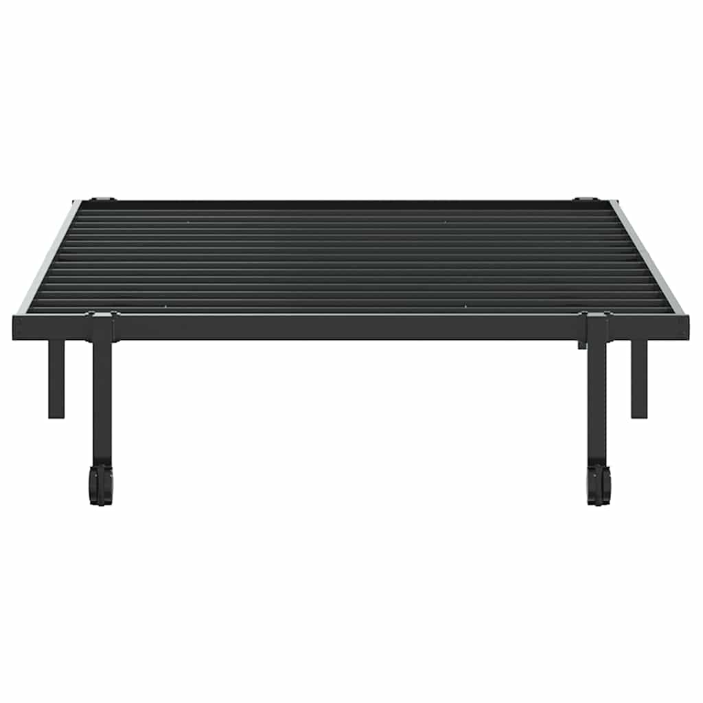 Cadre de lit sans matelas pliable noir 100x190 cm acier - XIOS