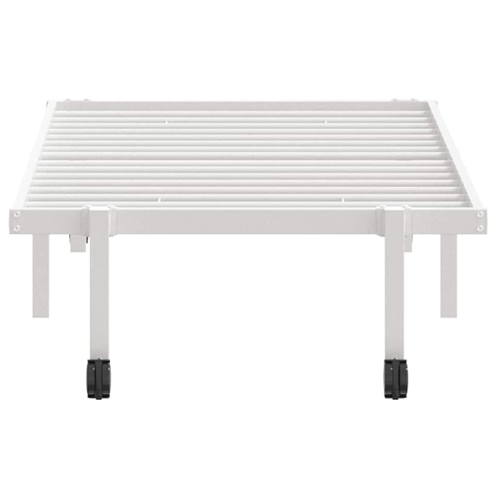 Cadre de lit sans matelas pliable blanc 75x190 cm acier - XIOS