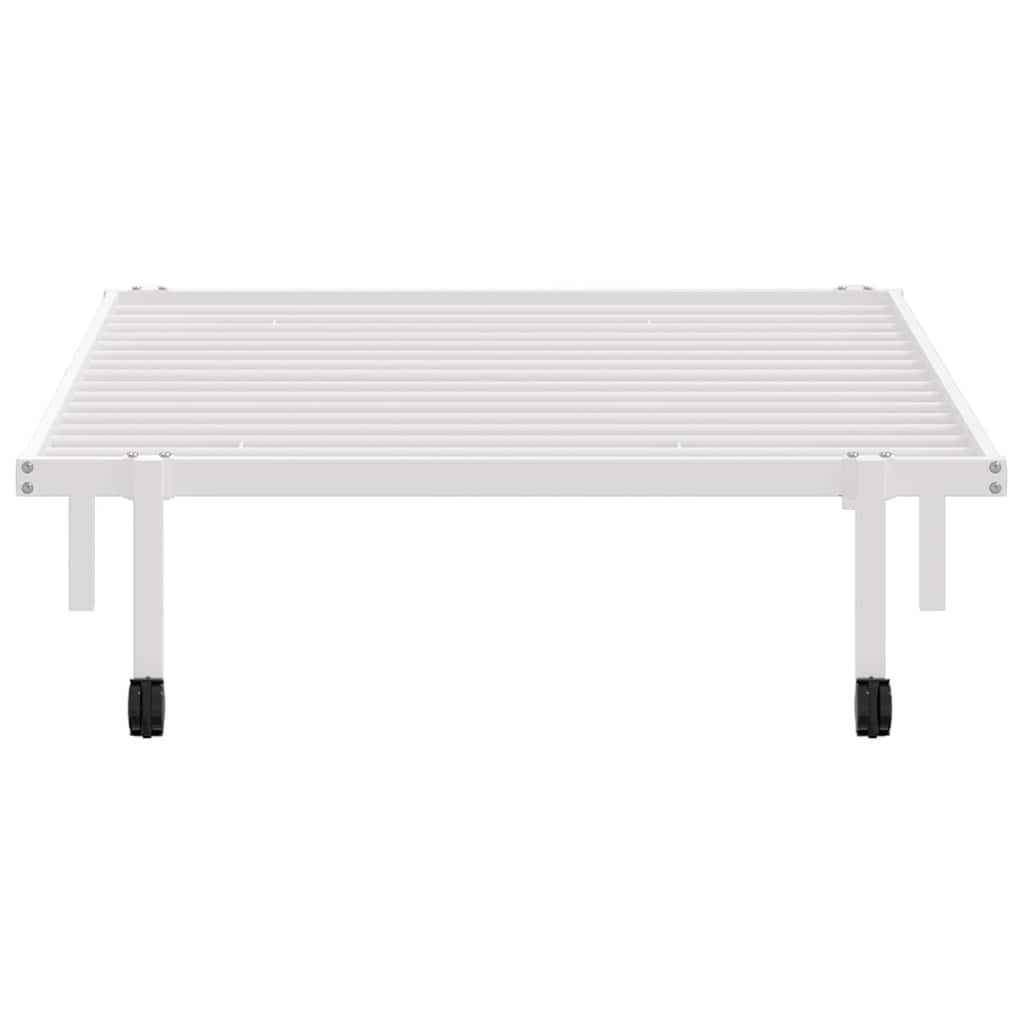 Cadre de lit sans matelas pliable blanc 100x200 cm acier - XIOS
