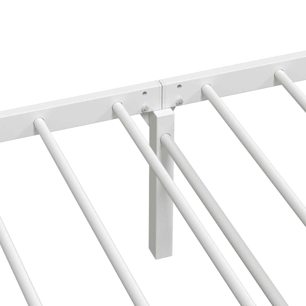 Cadre de lit sans matelas pliable blanc 100x200 cm acier - XIOS