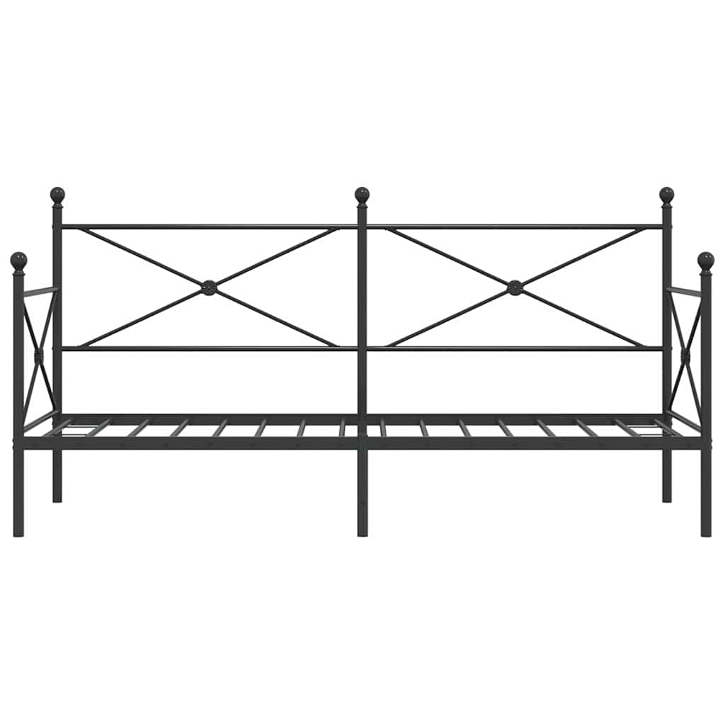 Lit de jour sans matelas noir 75x190 cm acier - XIOS