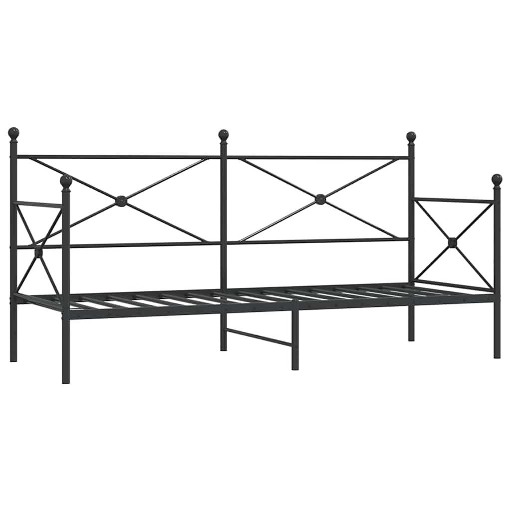 Lit de repos sans matelas noir 80x200 cm acier - XIOS