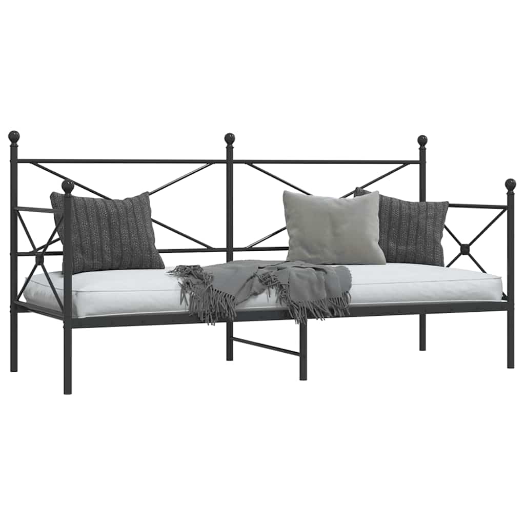 Lit de repos sans matelas noir 80x200 cm acier - XIOS