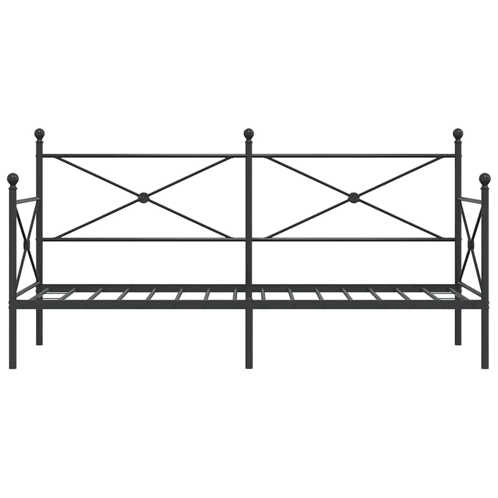 Lit de repos sans matelas noir 80x200 cm acier - XIOS