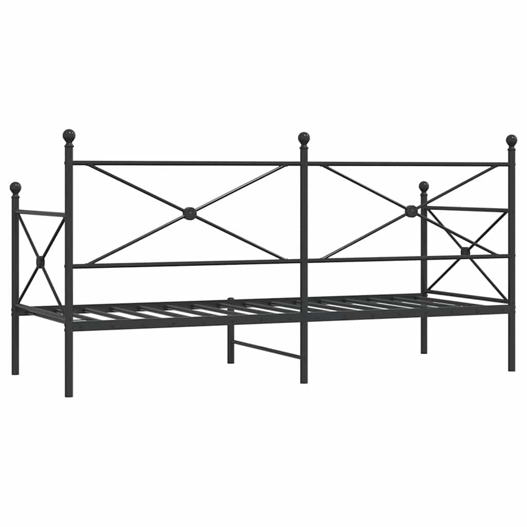 Lit de repos sans matelas noir 80x200 cm acier - XIOS