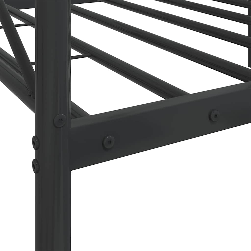 Lit de repos sans matelas noir 90x200 cm acier - XIOS