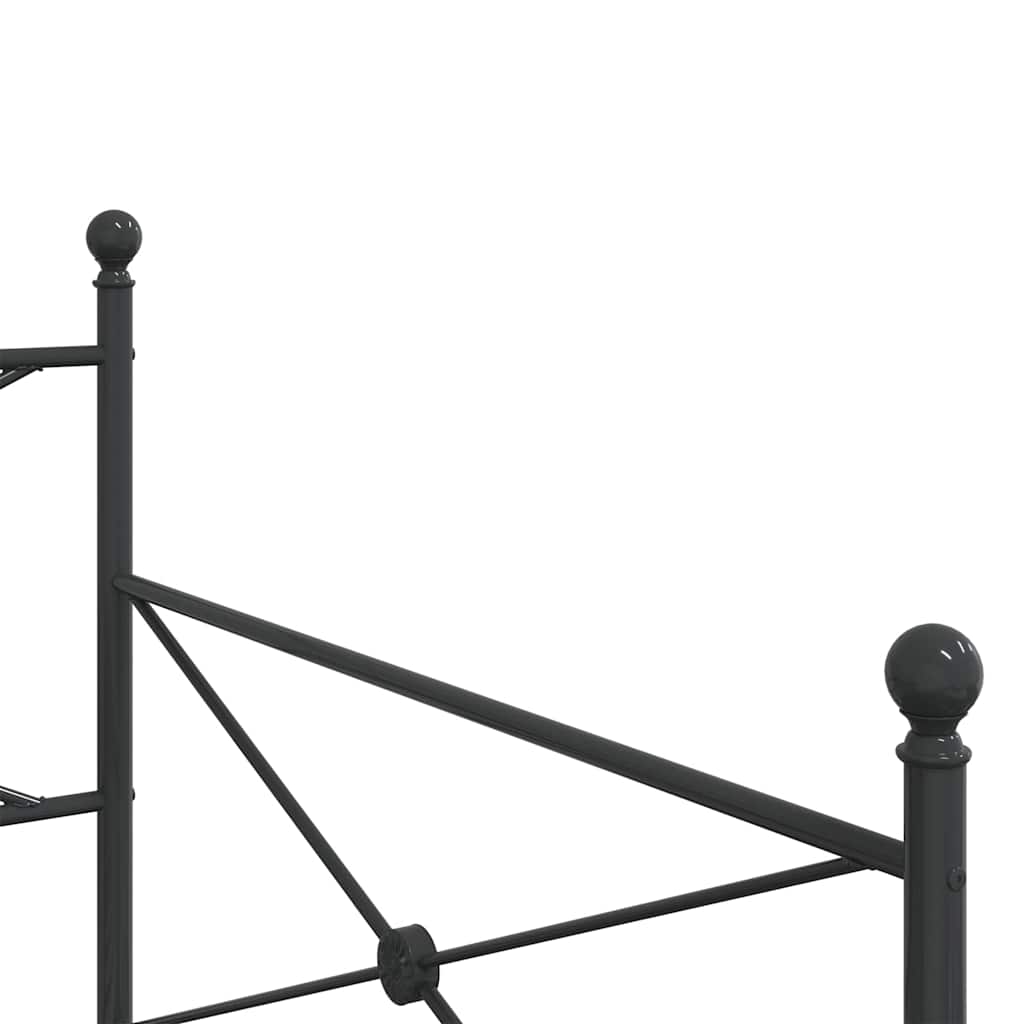 Lit de jour sans matelas noir 100x190 cm acier - XIOS