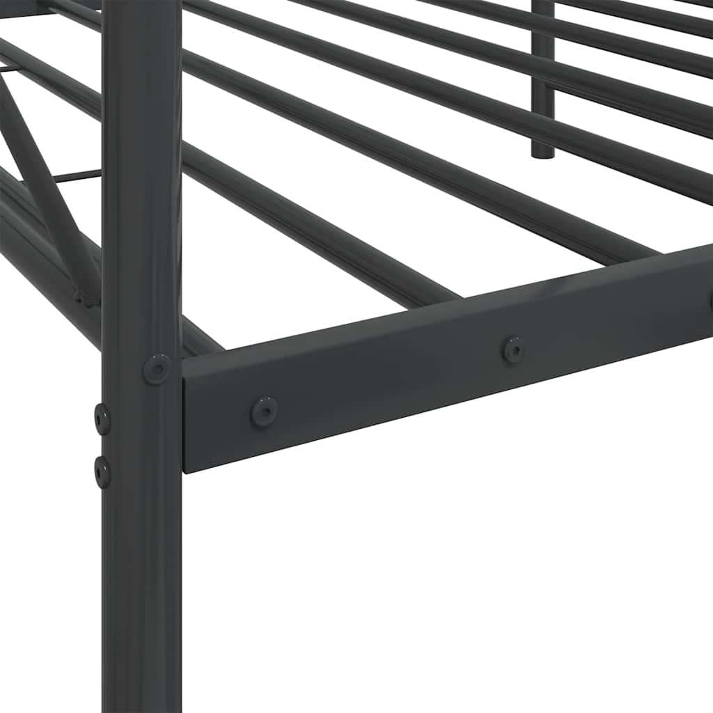 Lit de jour sans matelas noir 100x190 cm acier - XIOS
