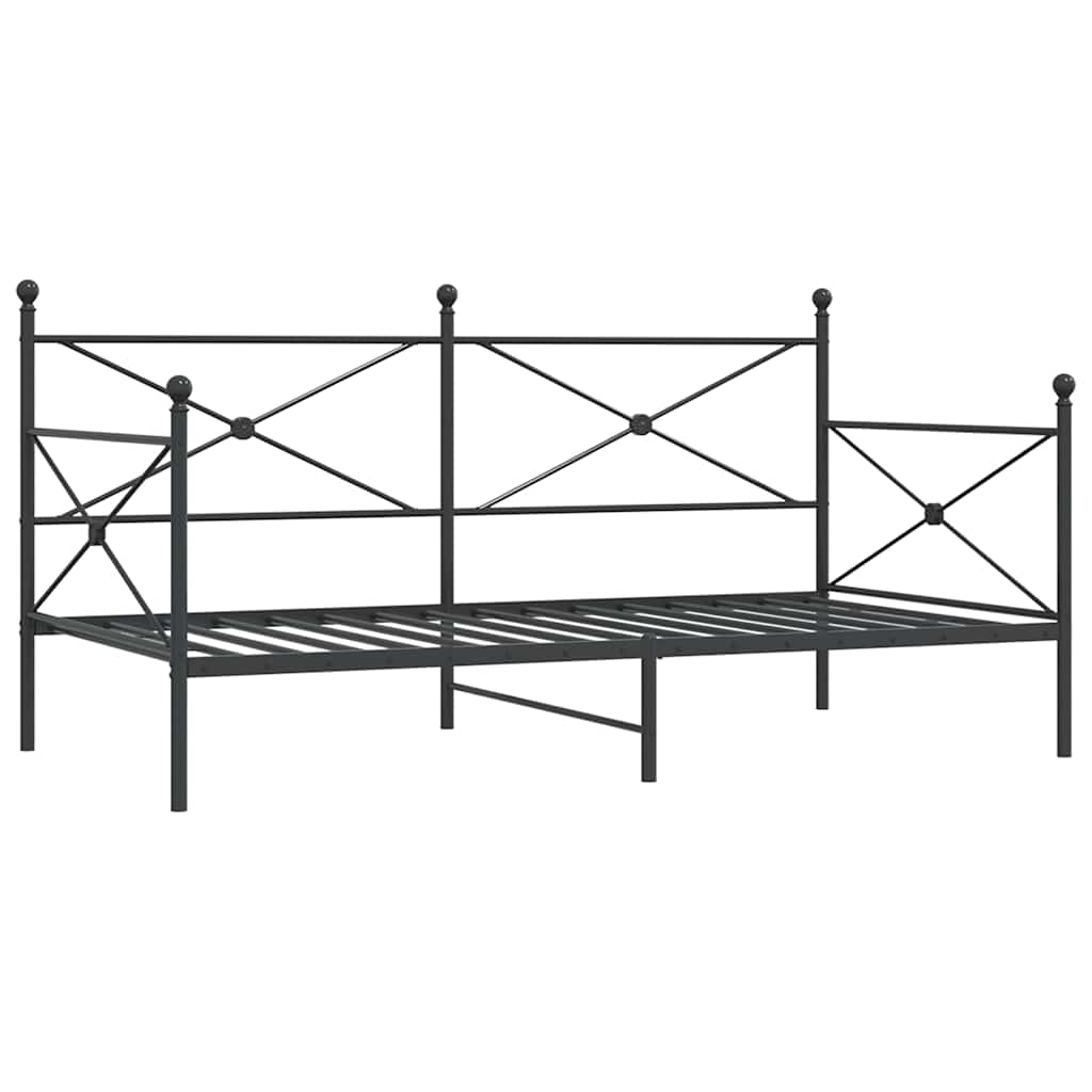 Lit de repos sans matelas noir 100x200 cm acier - XIOS