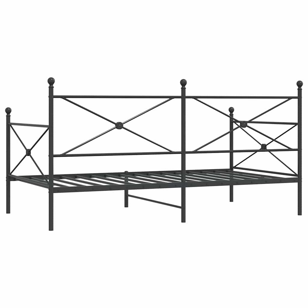 Lit de repos sans matelas noir 100x200 cm acier - XIOS