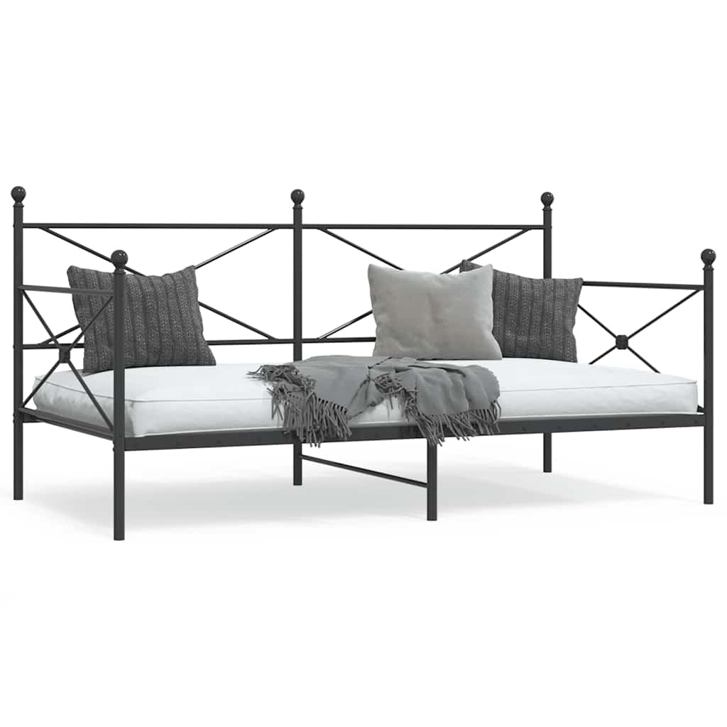 Lit de repos sans matelas noir 100x200 cm acier - XIOS