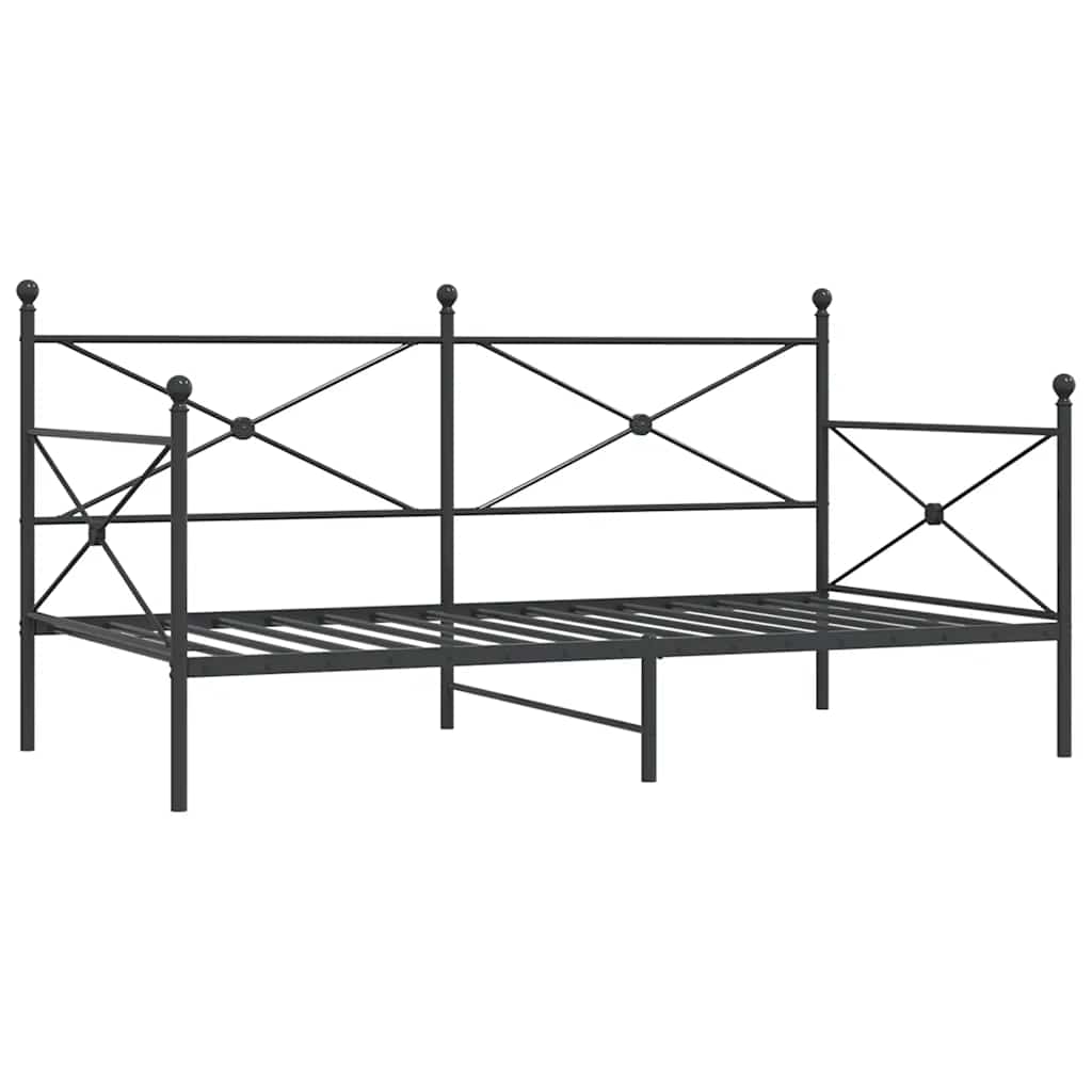 Lit de repos sans matelas noir 107x203 cm acier - XIOS