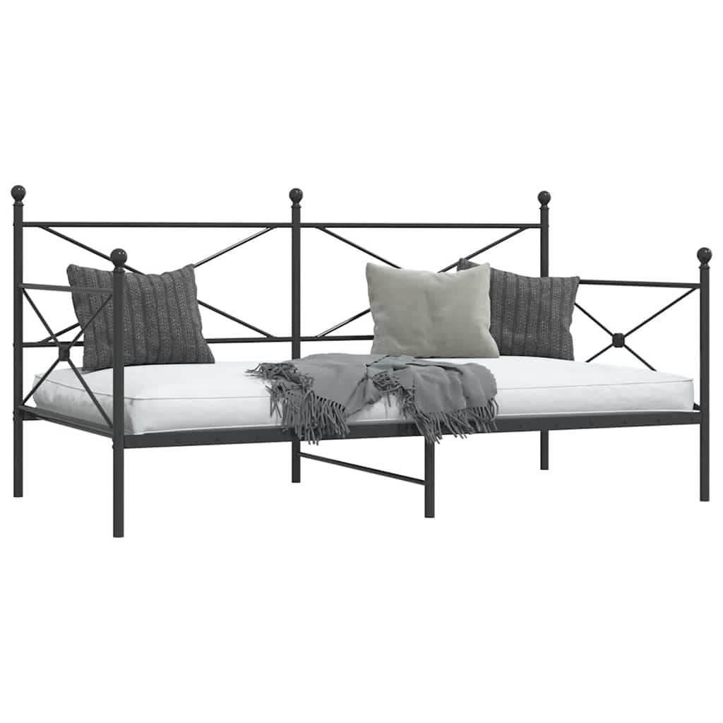 Lit de repos sans matelas noir 107x203 cm acier - XIOS