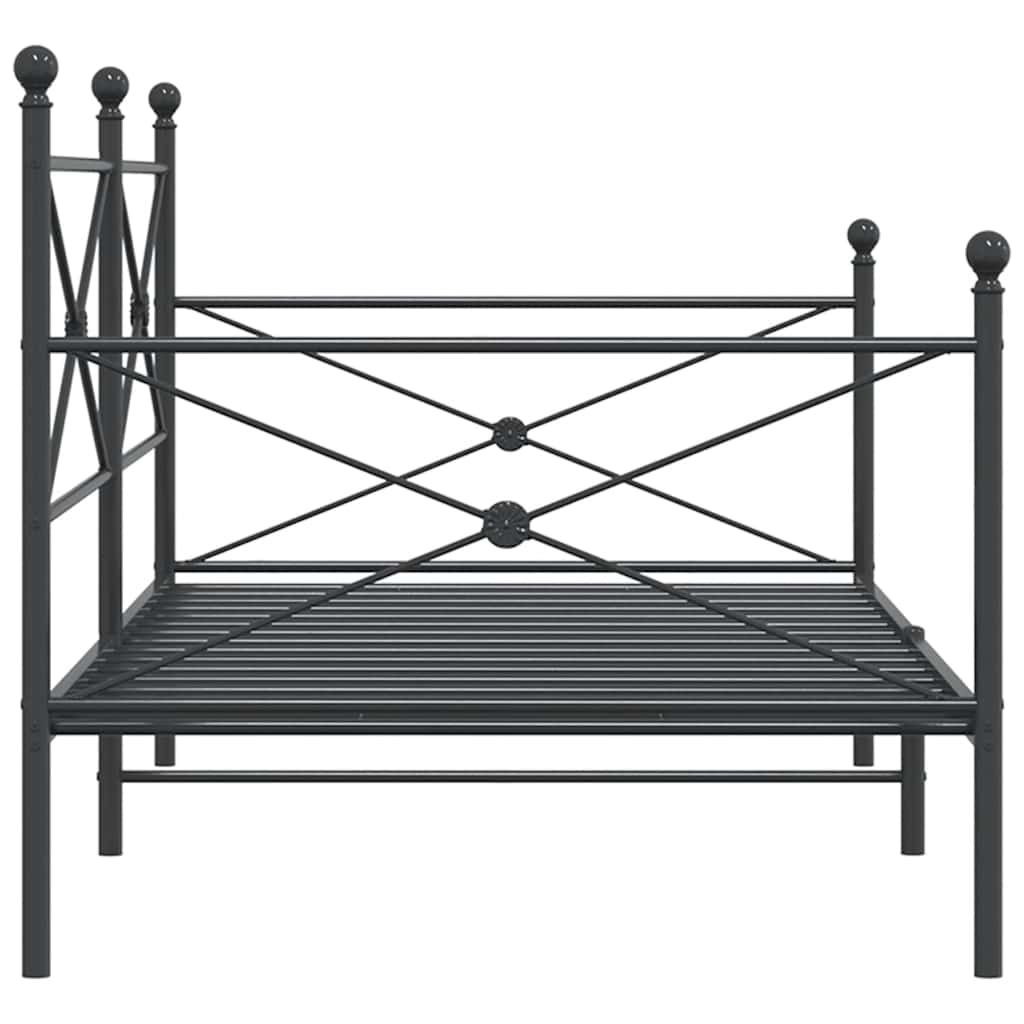 Lit de repos sans matelas noir 107x203 cm acier - XIOS