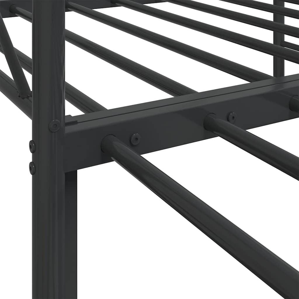 Lit de jour et lit gigogne sans matelas noir 90x190 cm acier - XIOS