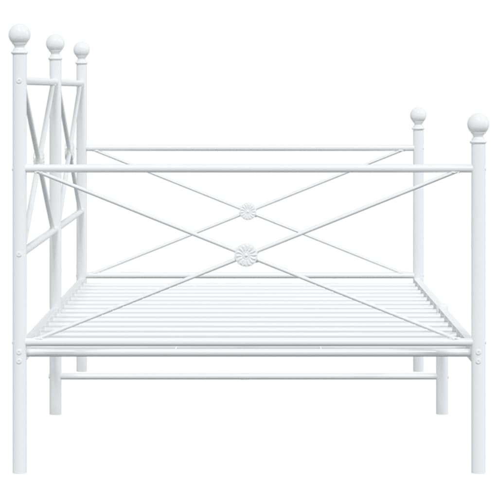Lit de repos sans matelas blanc 100x200 cm acier - XIOS