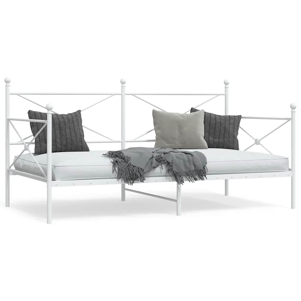 Lit de repos sans matelas blanc 100x200 cm acier - XIOS