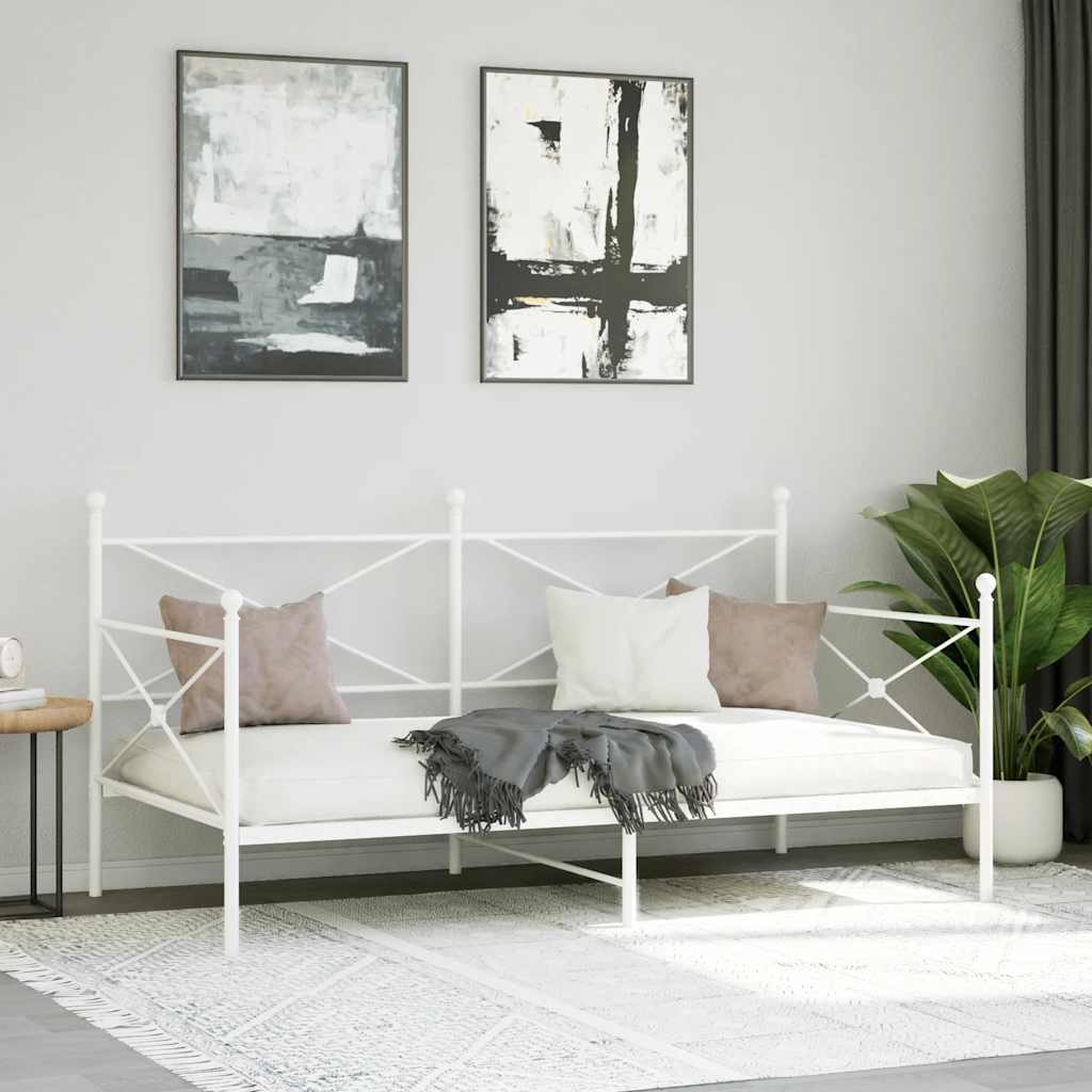 Lit de repos sans matelas blanc 107x203 cm acier - XIOS