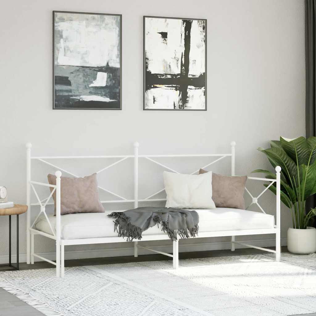 Lit de jour avec gigogne sans matelas blanc 75x190 cm - XIOS