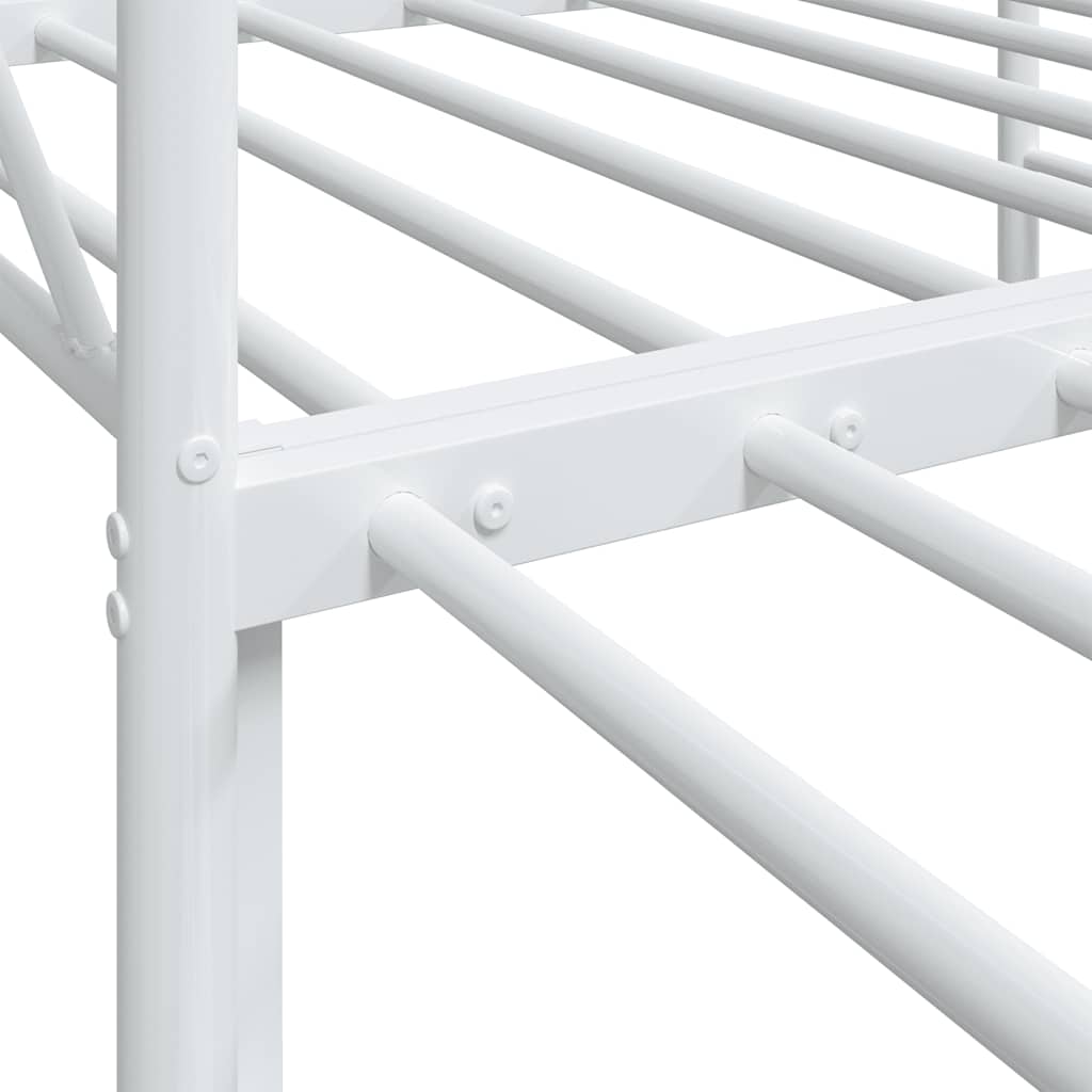 Lit de jour avec lit gigogne sans matelas blanc 90x190 cm acier - XIOS