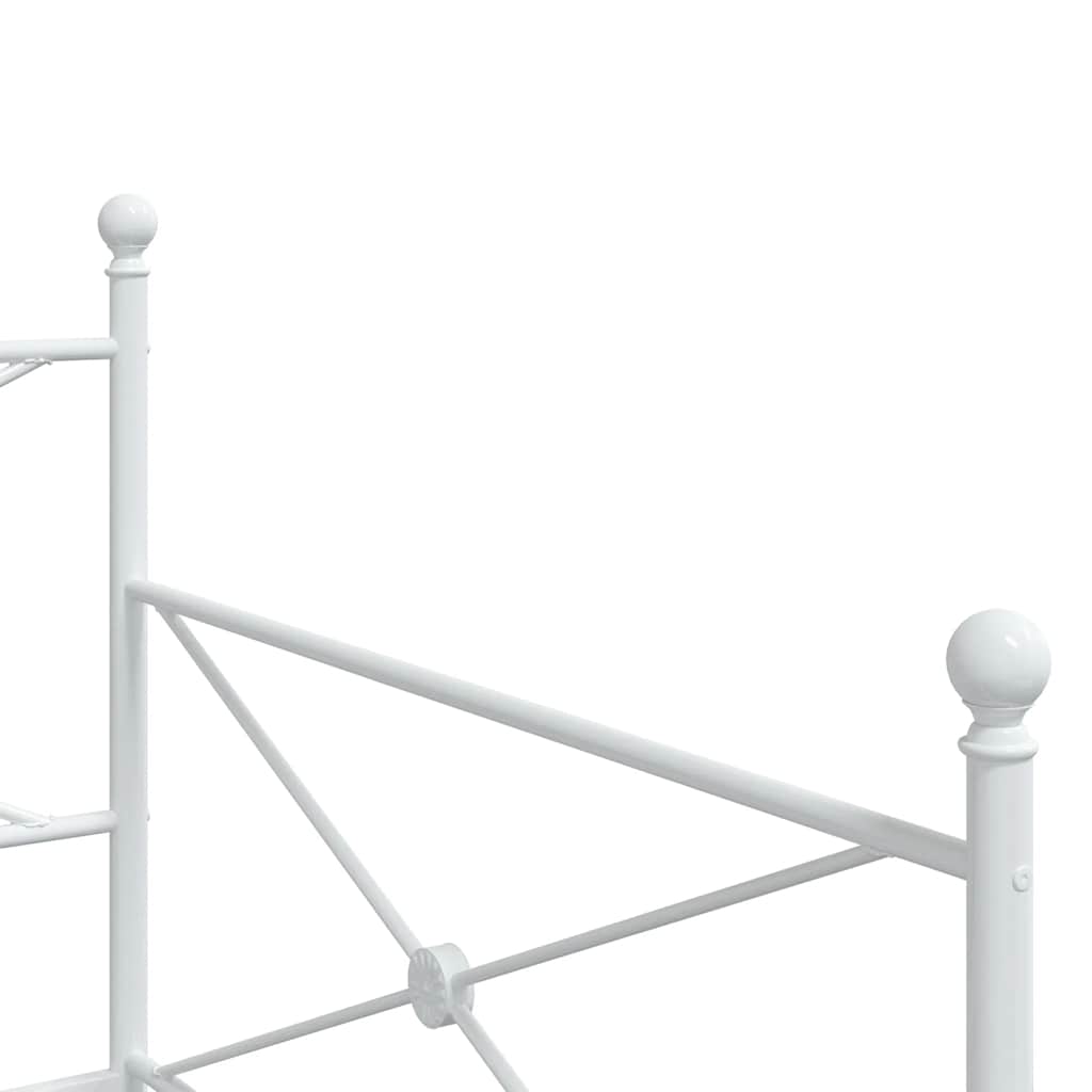 Lit de jour avec lit gigogne sans matelas blanc 107x203cm acier - XIOS
