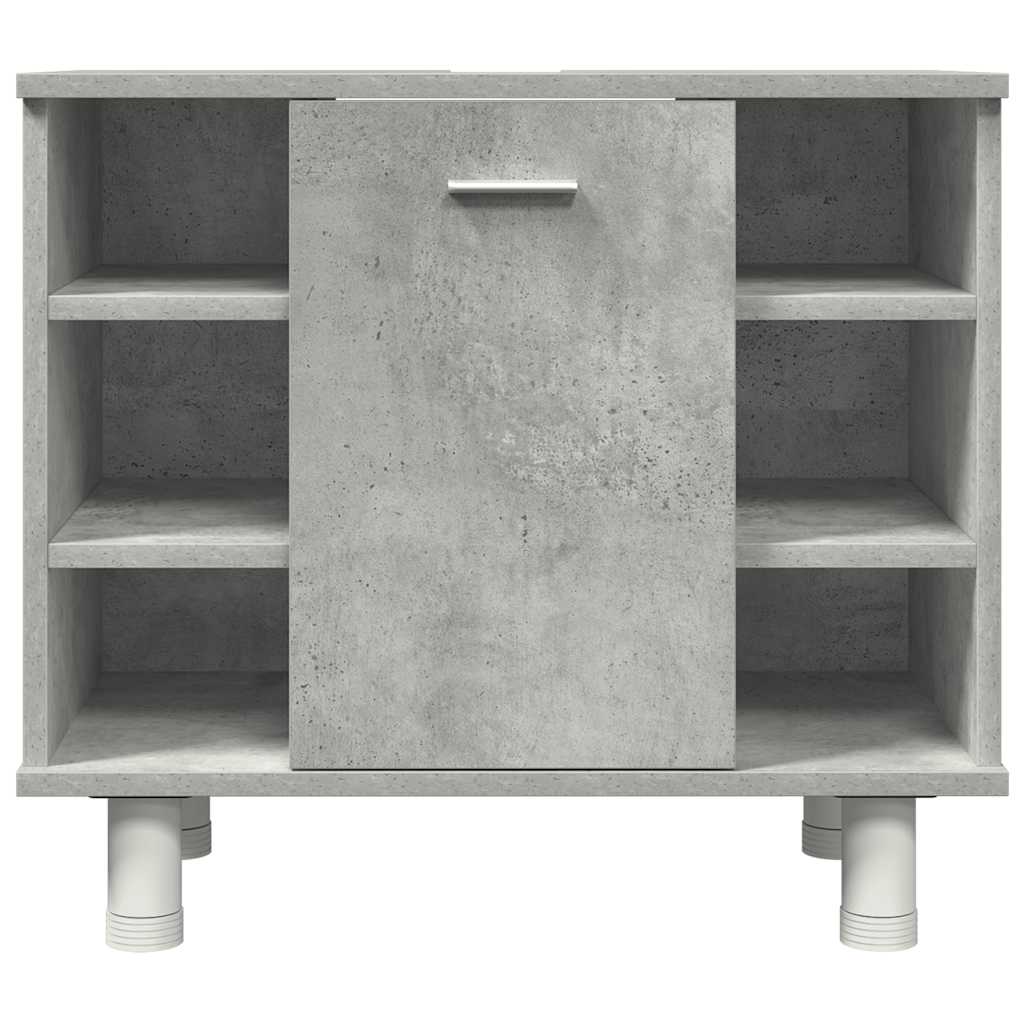 Ensemble de meubles de salle de bain 3 pcs gris béton