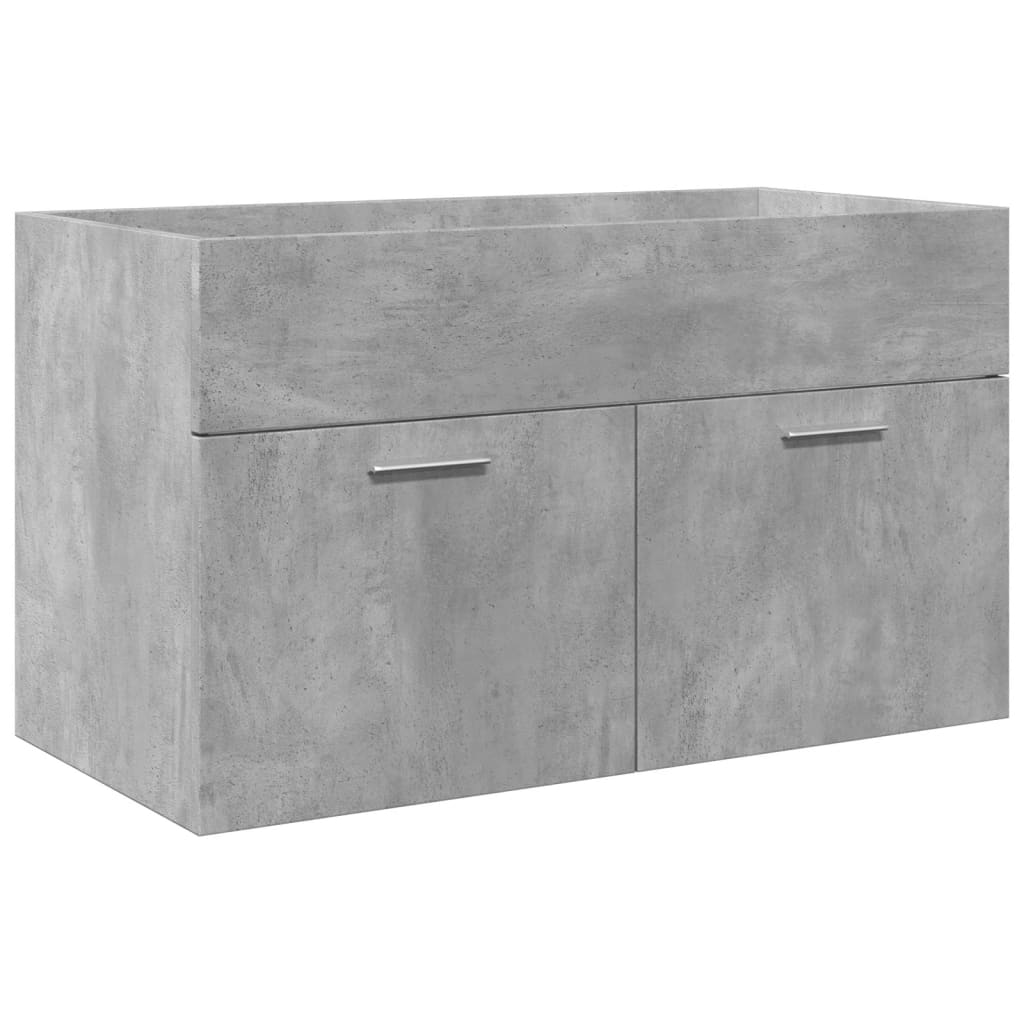 Ensemble de meubles de salle de bain 3 pcs gris béton