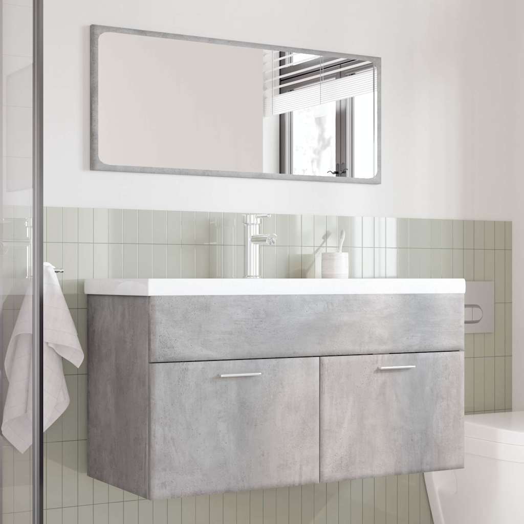 Ensemble de meubles de salle de bain 3 pcs gris béton