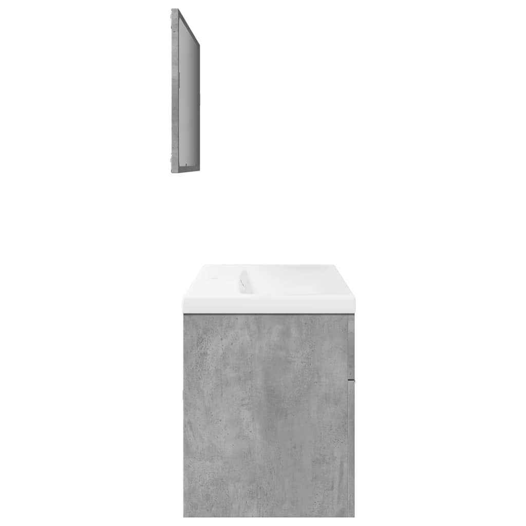 Ensemble de meubles de salle de bain 3 pcs gris béton