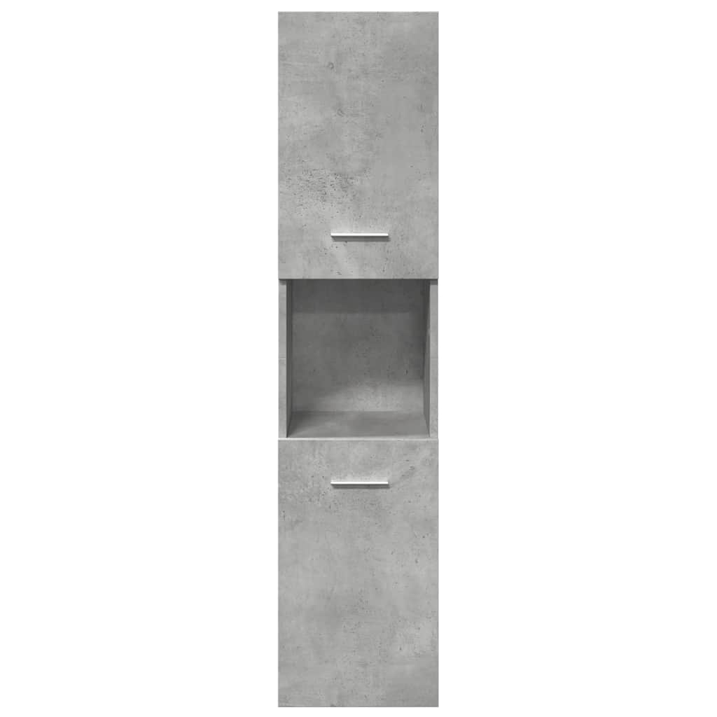 Ensemble de meubles de salle de bain 4 pcs gris béton
