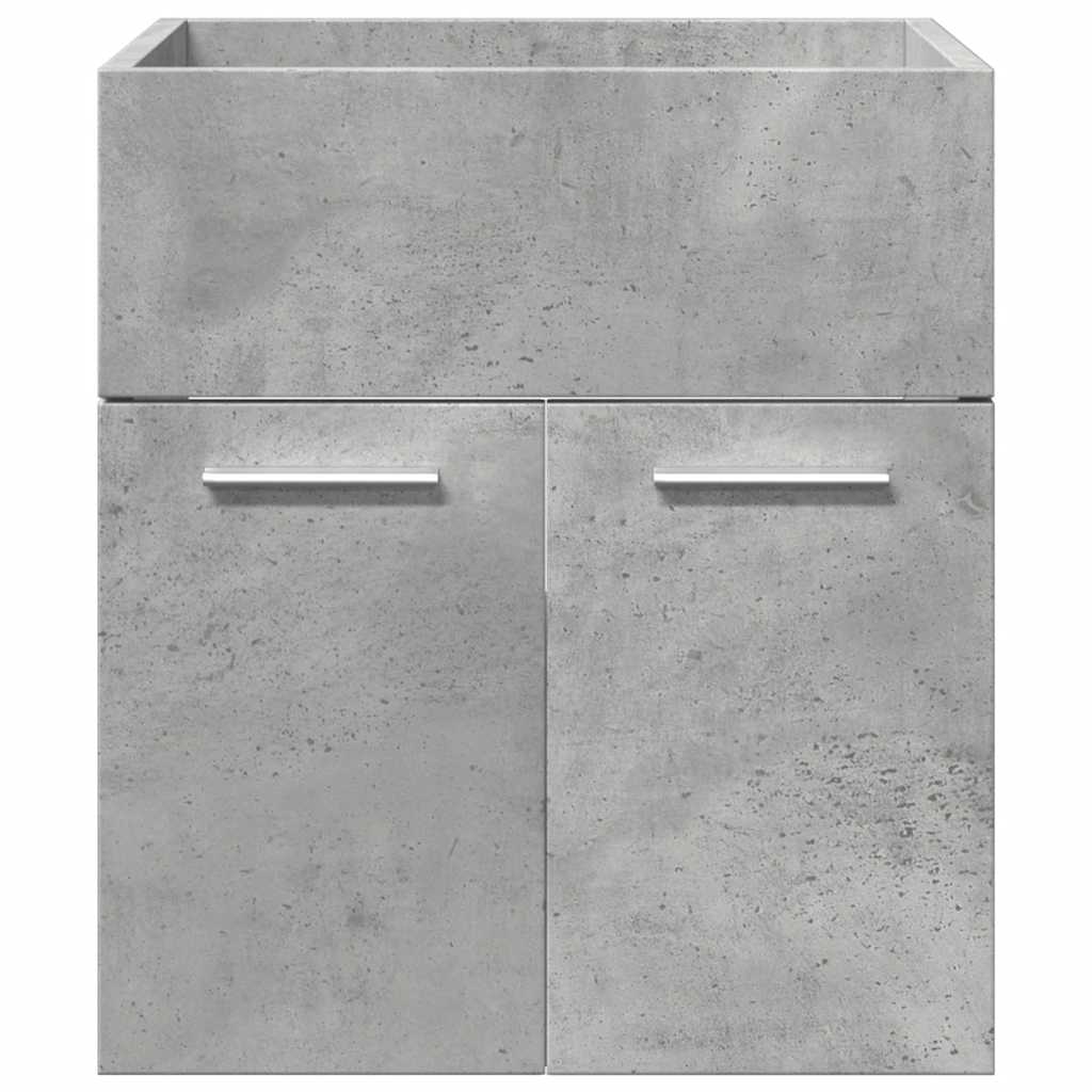 Ensemble de meubles de salle de bain 4 pcs gris béton