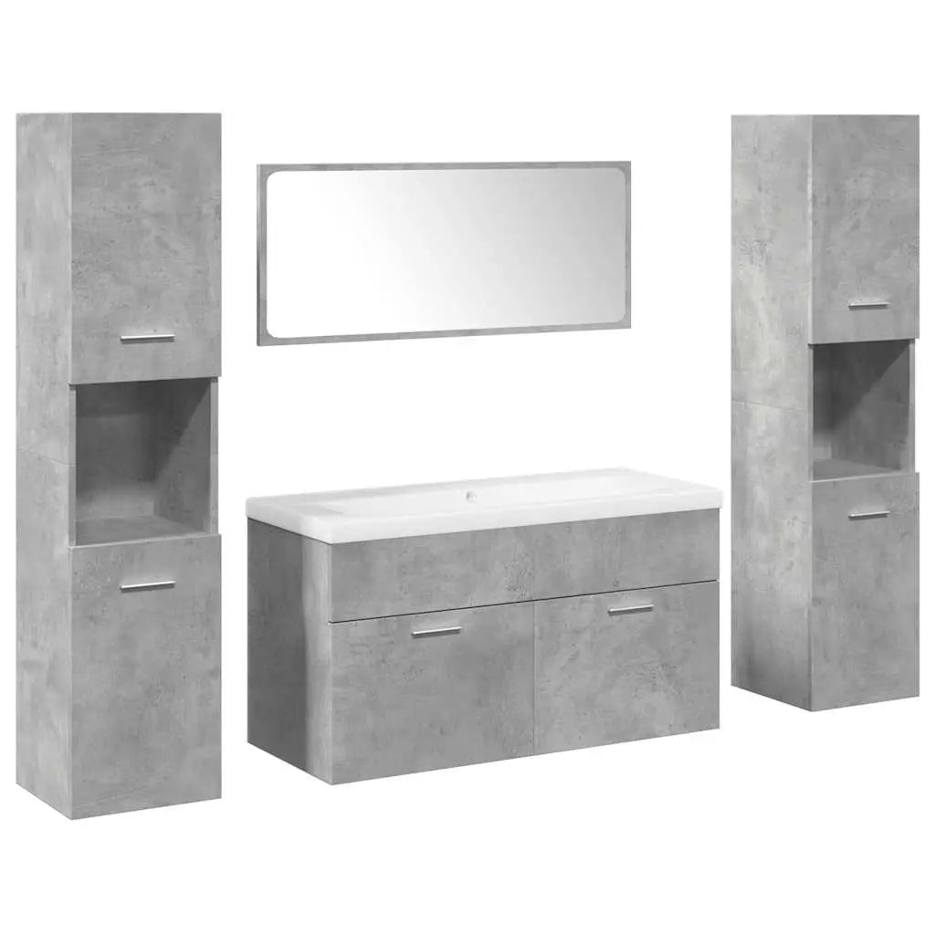 Ensemble de meubles de salle de bain 5 pcs gris béton - XIOS