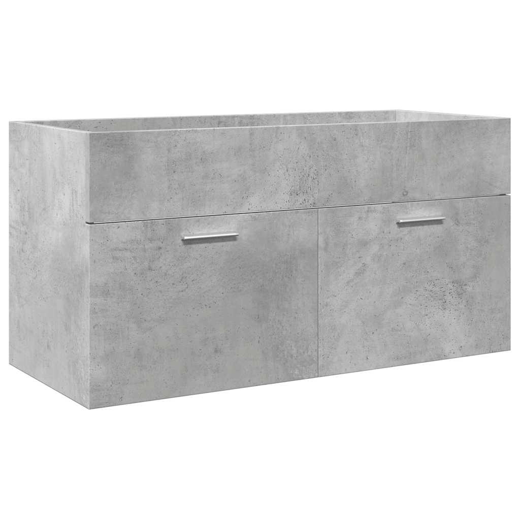 Ensemble de meubles de salle de bain 5 pcs gris béton