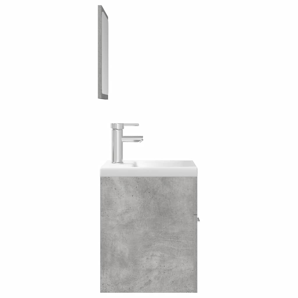 Ensemble de meubles de salle de bain 3 pcs gris béton