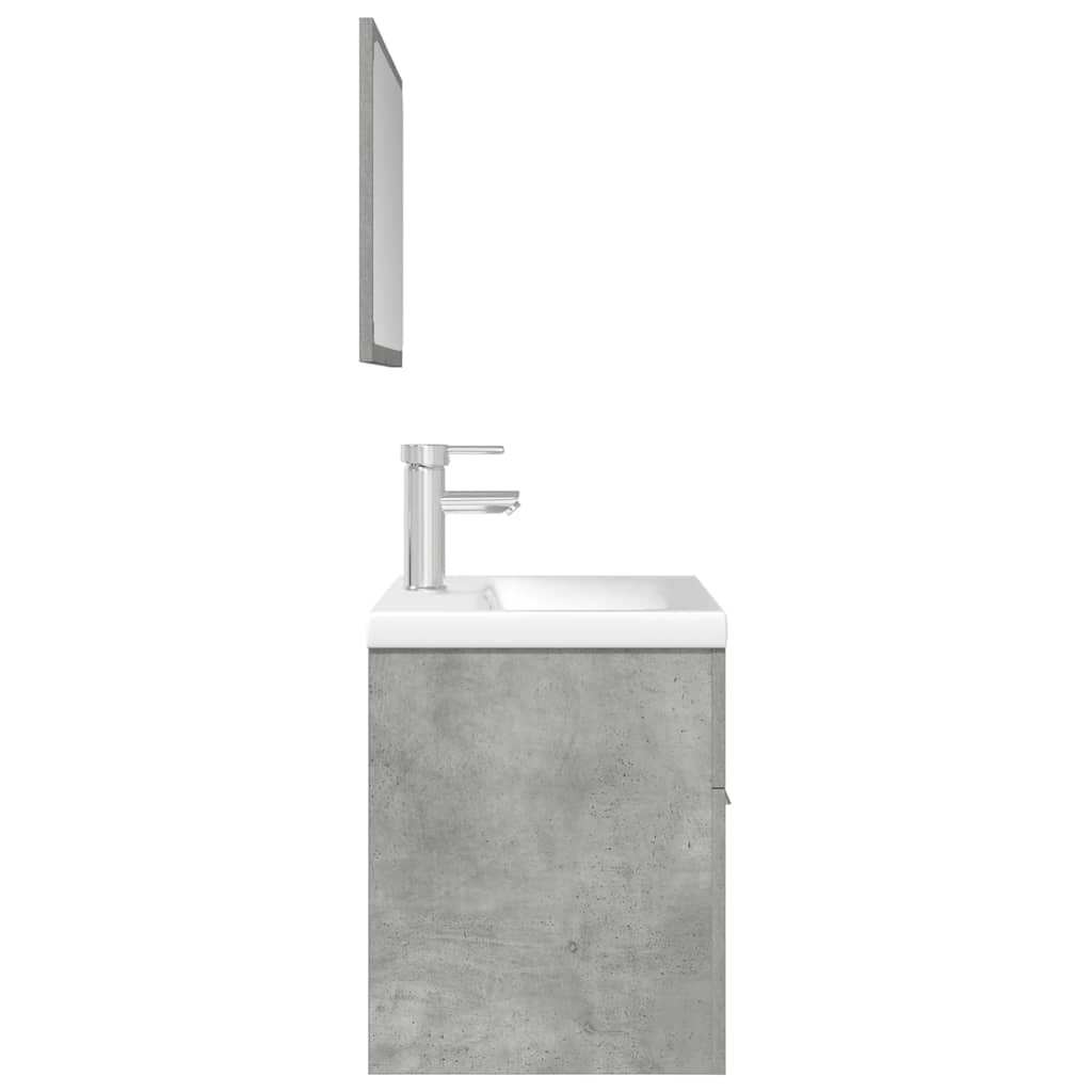 Ensemble de meubles de salle de bain 3 pcs gris béton