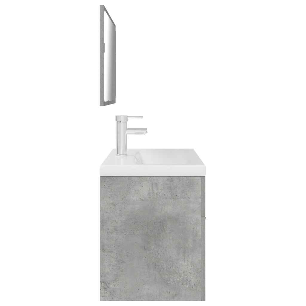 Ensemble de meubles de salle de bain 3 pcs gris béton