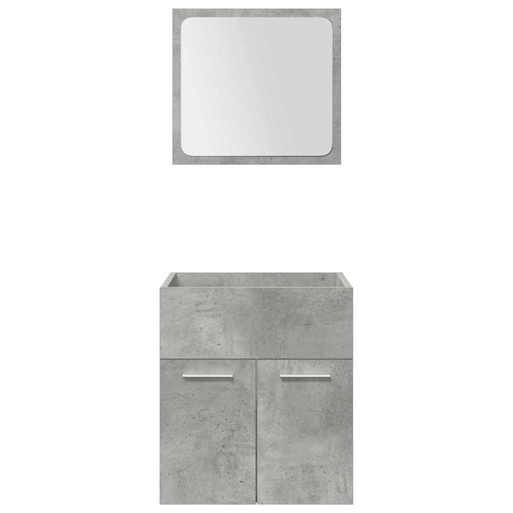 Ensemble de meubles de salle de bain 5 pcs gris béton