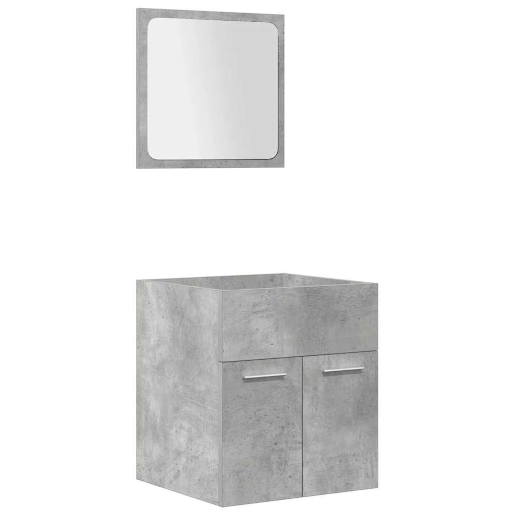 Ensemble de meubles de salle de bain 5 pcs gris béton