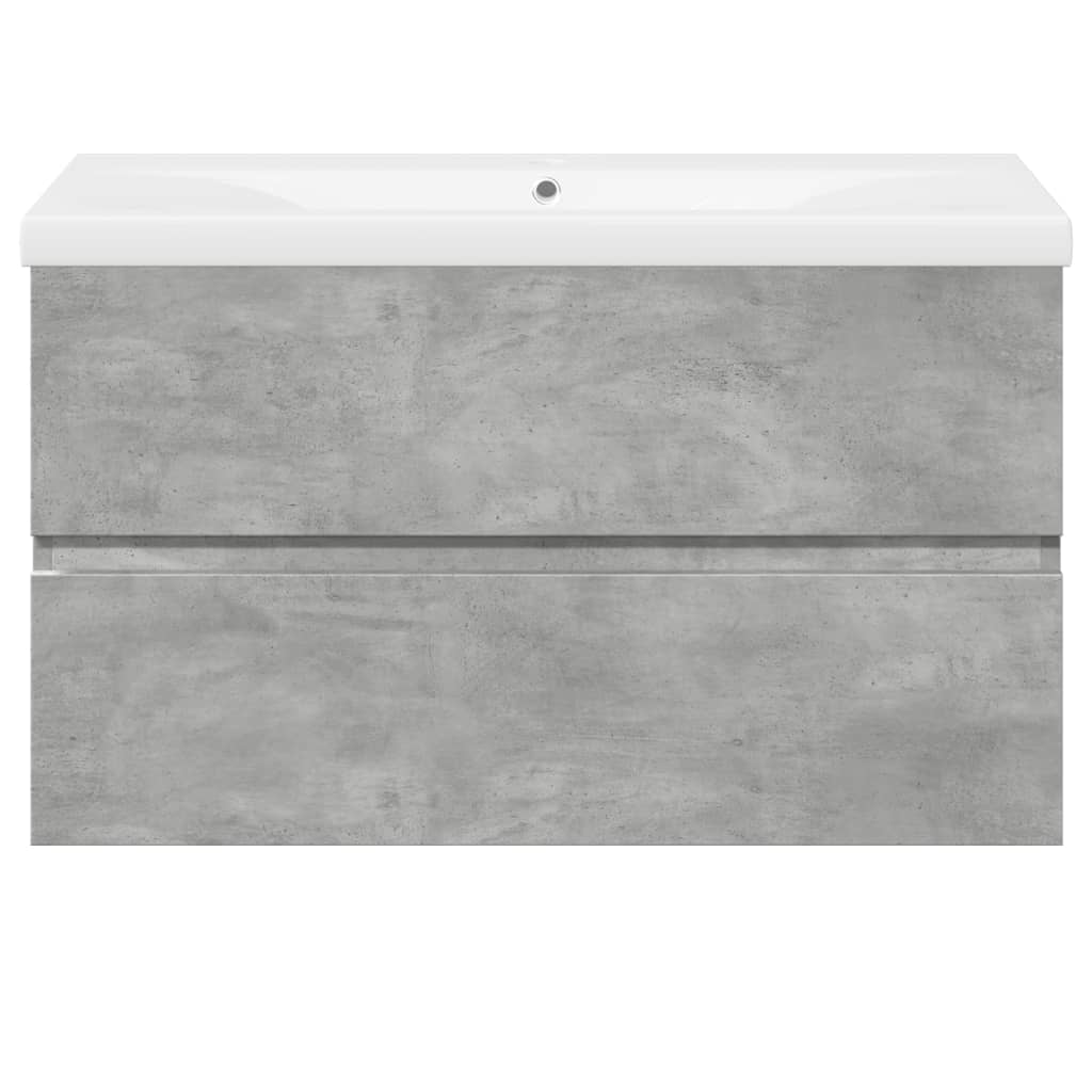 Ensemble de meubles de salle de bain 2 pcs gris béton