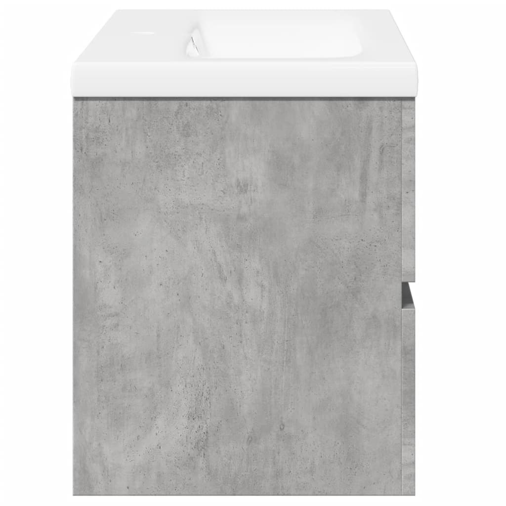 Ensemble de meubles de salle de bain 2 pcs gris béton