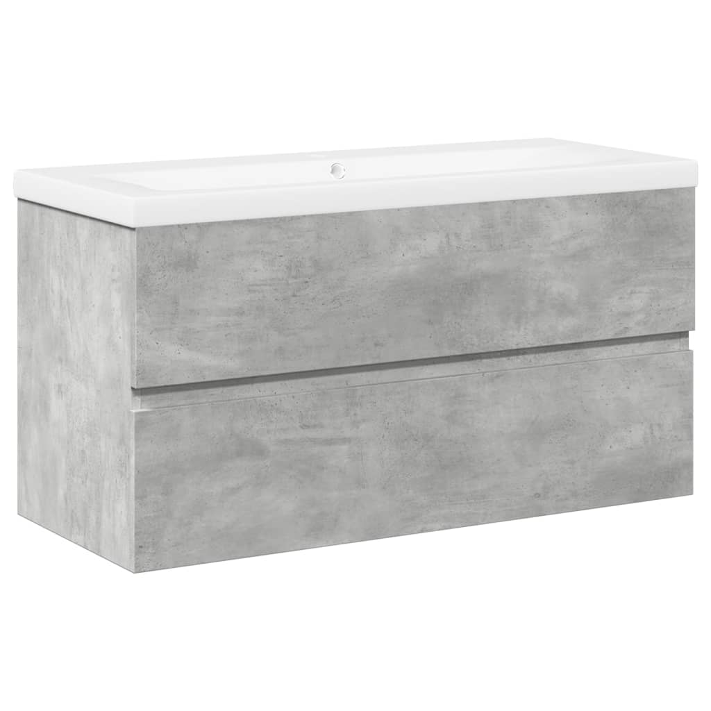 Ensemble de meubles de salle de bain 2 pcs gris béton