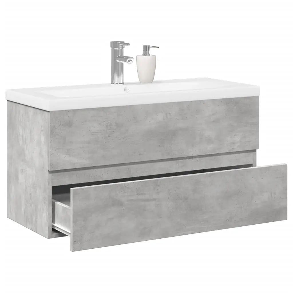 Ensemble de meubles de salle de bain 2 pcs gris béton - XIOS