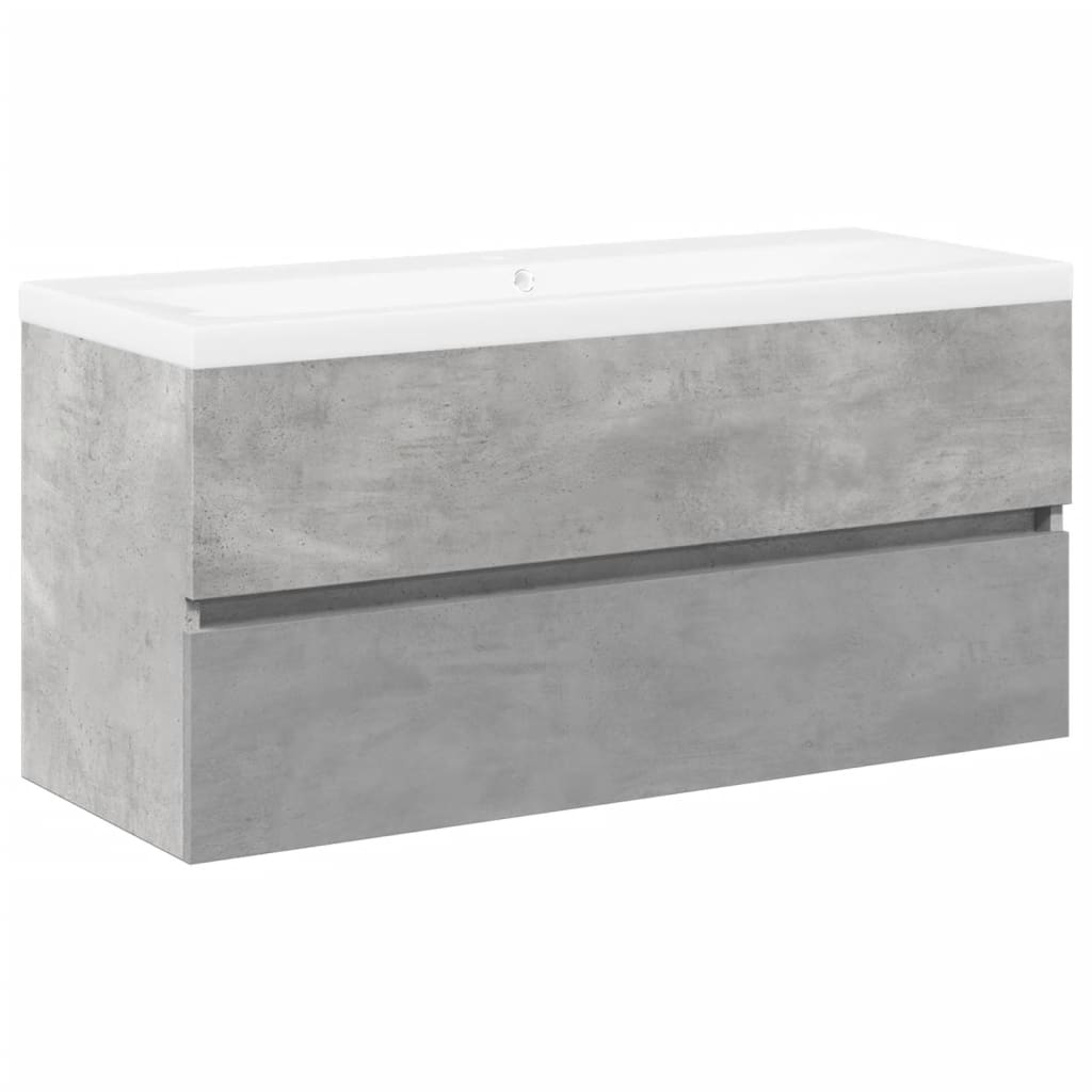 Ensemble de meubles de salle de bain 2 pcs gris béton